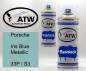 Preview: Porsche, Iris Blue Metallic, 33P / S3: 400ml Sprühdose + 400ml Klarlack - Set, von ATW Autoteile West.